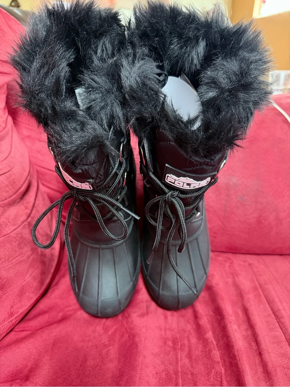 Women's Black Quilted Insulated Winter Boot